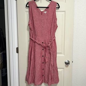 CJ Banks sleeveless v-neck dress red size 24W